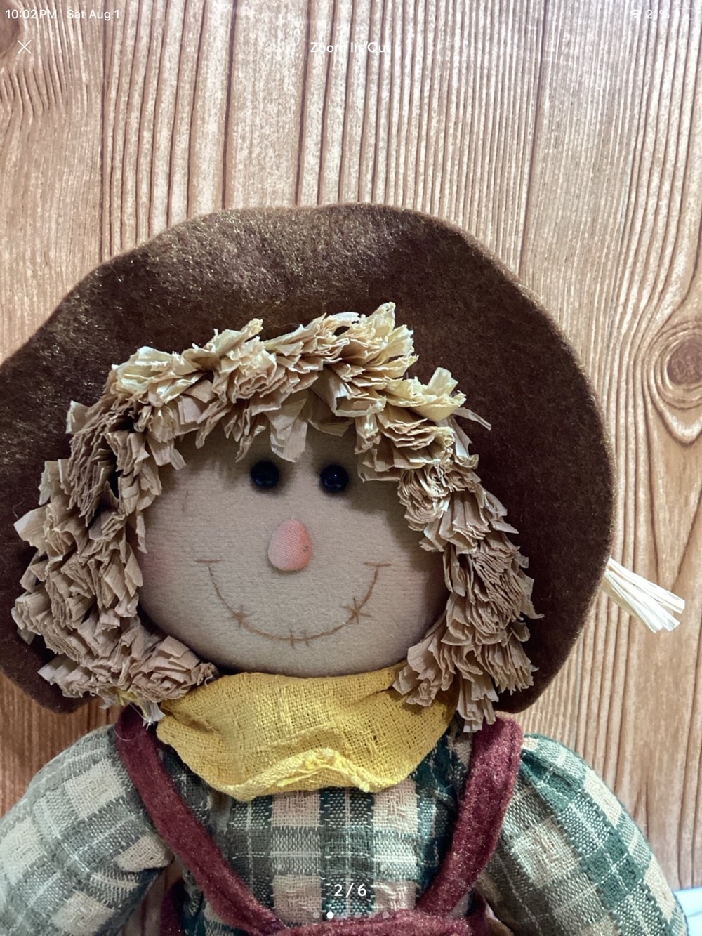 Autumn Patchwork Rag Doll Plush - Picture 2 of 5